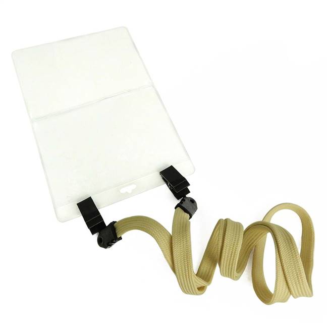  Light Gold Double Clip Lanyard 