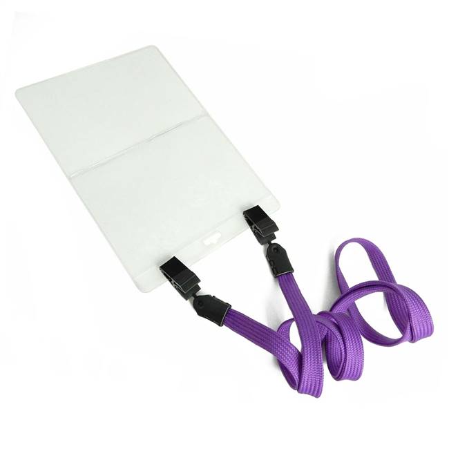  Purple Double Clip Lanyard 