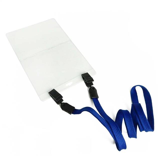  Royal Blue Double Clip Lanyard 