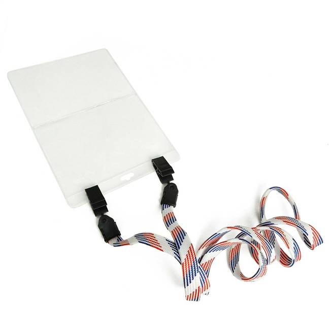  Patriotic Pattern Double Clip Lanyard 