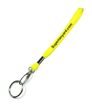  3/8 inch Customized wrist lanyard attached egg snap hook with key ring-custom screen printing 