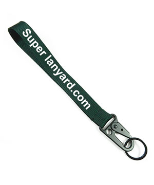  3/4 inch Personalized wrist lanyard attached sling snap hook with split ring-custom screen printing 