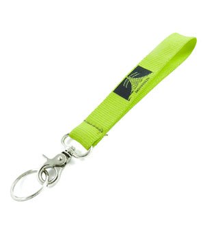  3/4 inch Custom lanyard keychains attached trigger snap hook with key ring-custom screen printing 
