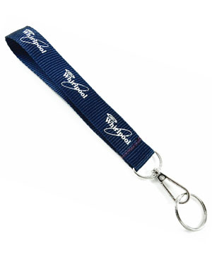  3/4 inch Custom lanyard keychain attached push gate snap badge hook with split ring-custom screen printing 