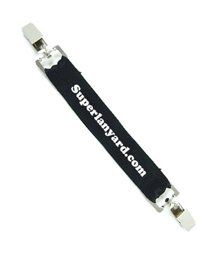  1 inch Custom double ended lanyard attached swivel clip on each end-custom screen printing 
