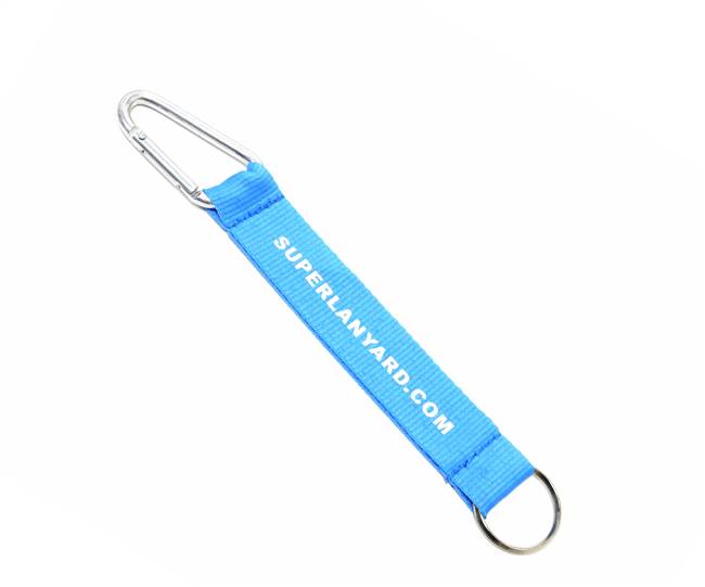  1 inch Custom keychain attached carabiner and key ring-custom screen printing 