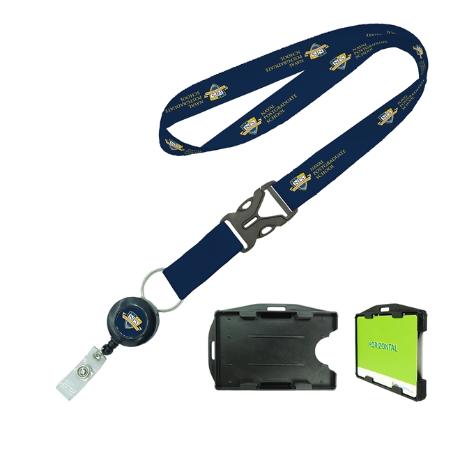  Custom retractable ID holder lanyard - 1 inch Dye-Sublimation Printing - LHD08RBN 