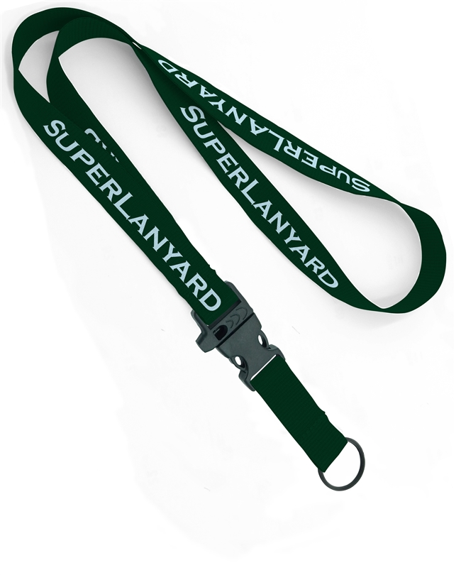  3/4 inch Custom lanyard attached keyring with a whistle and a detachable buckle-custom screen printing 