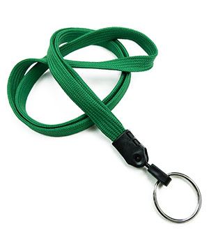 3/8 inch Green blank lanyard with a keychain ring-blank-LNB320NGRN 