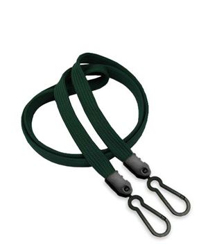  3/8 inch Hunter green doubel hook lanyard attached a plastic hook on each endblankLNB325NHGN 