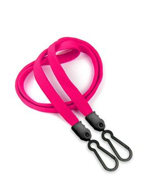  3/8 inch Hot pink doubel hook lanyard attached a plastic hook on each endblankLNB325NHPK 