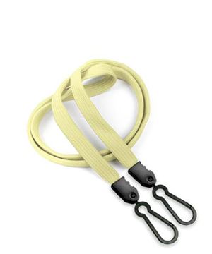  3/8 inch Light gold doubel hook lanyard attached a plastic hook on each endblankLNB325NLGD 