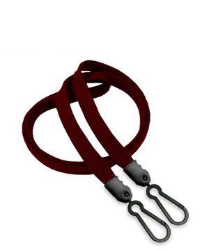  3/8 inch Maroon doubel hook lanyard attached a plastic hook on each endblankLNB325NMRN 