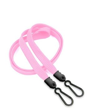  3/8 inch Pink doubel hook lanyard attached a plastic hook on each endblankLNB325NPNK 