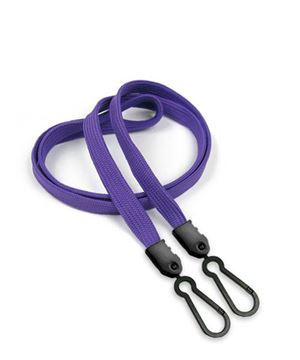  3/8 inch Purple doubel hook lanyard attached a plastic hook on each endblankLNB325NPRP 