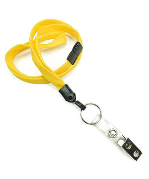  3/8 inch Dandelion ID lanyard attached breakaway and split ring with ID strap clipblankLNB327BDDL 