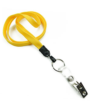  3/8 inch Dandelion ID lanyards attached keyring with ID strap clipblankLNB327NDDL 