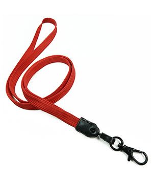  3/8 inch Red neck lanyard with black lobster clasp hook-blank-LNB329NRED 