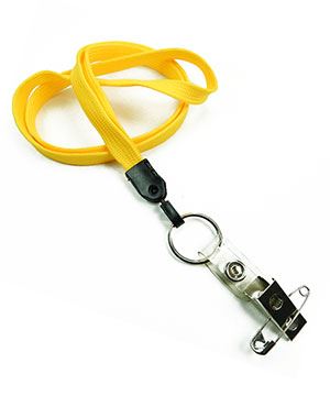  3/8 inch Dandelion neck lanyards with keyring and ID strap pin clipblankLNB32BNDDL 