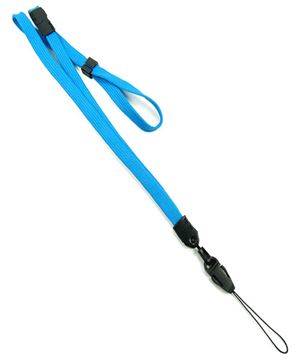 3/8 inch Light blue breakaway lanyard with quick release loop connector and adjustable beadsblankLNB32FBLBL 