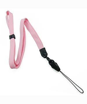  3/8 inch Pink detachable lanyard with quick release loop connector and adjustable beadsblankLNB32FNPNK 