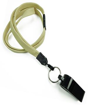 3/8 inch Light gold whistle lanyard attached safety breakaway-blank-LNB32WBLGD