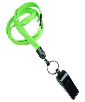  3/8 inch Lime green whistle lanyard attached safety breakaway-blank-LNB32WBLMG 