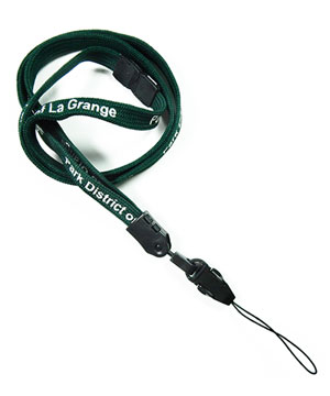  3/8 inch Custom lanyards attached safety breakaway and quick release loop connector-Screen Printing-LNP0304B 