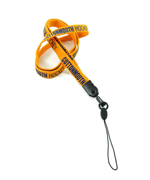  3/8 inch Custom device lanyard with a strap loop connector-Screen Printing-LNP0308N 