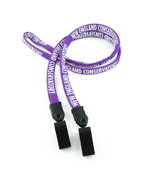  3/8 inch Custom lanyards with double plastic ID clips-Screen Printing-LNP03D2N 