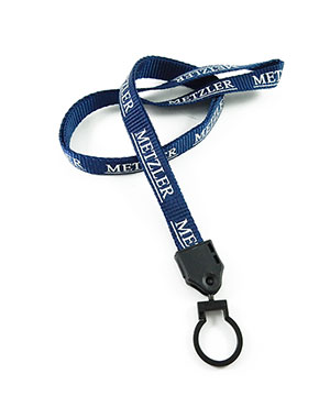  1/2 inch Customized neck lanyard with a plastic ring hook-Screen Printing-LNP0401N 