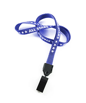  1/2 inch Customized ID lanyard with a plastic ID clip-Screen Printing-LNP0402N 