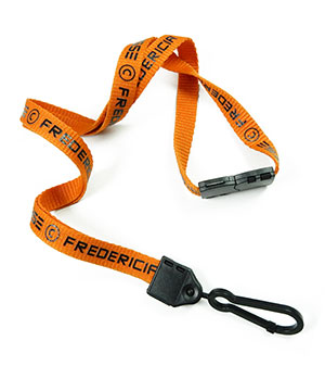  1/2 inch Customized lanyards with safety breakaway and plastic hook-Screen Printing-LNP0406B 