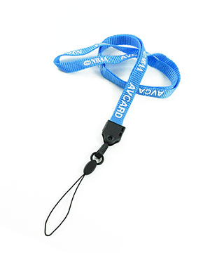  1/2 inch Customized device lanyard with a rotating strap loop connector-Screen Printing-LNP0408N 