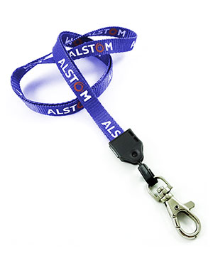  1/2 inch Customized printed lanyards with a lobster clasp hook-Screen Printing-LNP0409N 