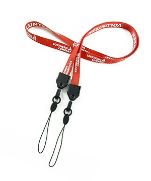 1/2 inch Customized lanyard with a strap loop connector on each end-Screen Printing-LNP04D8N 