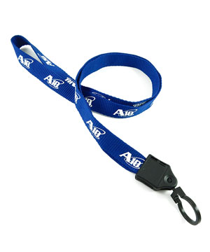  5/8 inch Custom neck lanyards with a plastic ring hook-Screen Printing-LNP0501N 