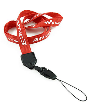  5/8 inch Custom device lanyard with quick release loop connector-Screen Printing-LNP0504N 