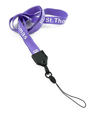  5/8 inch Custom device lanyard with a strap loop connector-Screen Printing-LNP0508N 