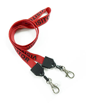  5/8 inch Custom double end lanyard with a lobster clasp hook on lanyard strap each end-Screen Printing-LNP05D9N 
