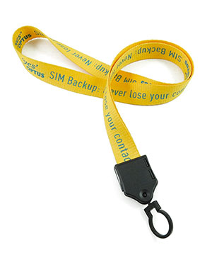  3/4 inch Personalized neck lanyard with a plastic ring hook-Screen Printing-LNP0601N 