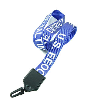  3/4 inch Personalized neck lanyard with a plastic j hook-Screen Printing-LNP0603N 