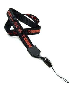  3/4 inch Personalized device lanyards with quick release loop connector-Screen Printing-LNP0604N 