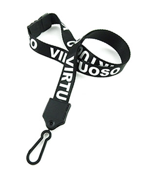  3/4 inch Personalized lanyards with safety breakaway and plastic hook-Screen Printing-LNP0606B 