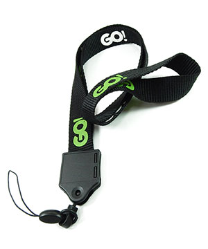  3/4 inch Personalized device lanyard with a strap loop connector-Screen Printing-LNP0608N 