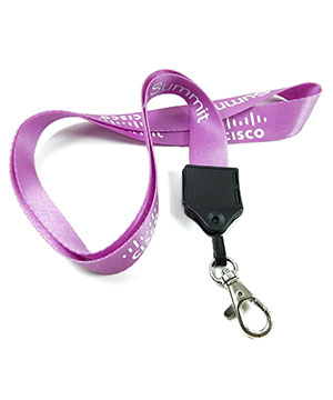  3/4 inch Personalized ID lanyard with a lobster clasp hook-Screen Printing-LNP0609N 