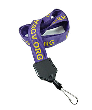  3/4 inch Personalized neck lanyards with rotating metal j hook-Screen Printing-LNP060HN 
