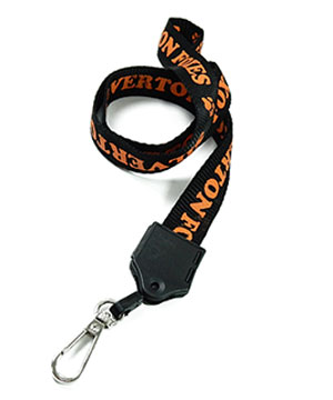  3/4 inch Personalized ID lanyard with a push gate snap badge hook-Screen Printing-LNP0611N 