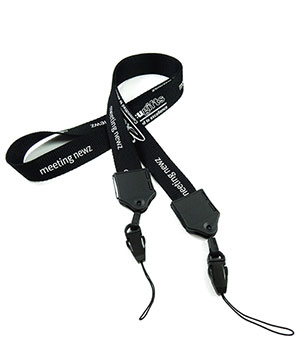  3/4 inch Personalized lanyards attached quick release loop connector on each lanyard strap end-Screen Printing-LNP06D4N 