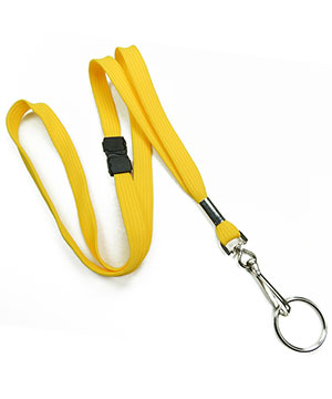 3/8 inch Dandelion work lanyard attached breakaway and swivel hook with key ring-blank-LRB320BDDL 